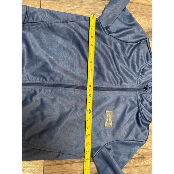 Eddie Bauer Kids Girls L (14) Blue Hoodie Jacket Pink Trim - Picture 5 of 11